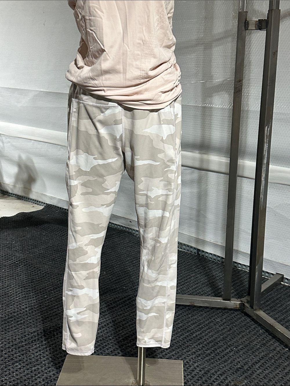 Beige Camo Relaxed Jogger Pants - Women